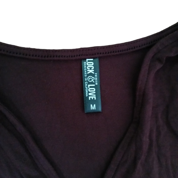 Lock and Love Cross Front Wrapped Top/Bodycon Mini Dress - Picture 7 of 7